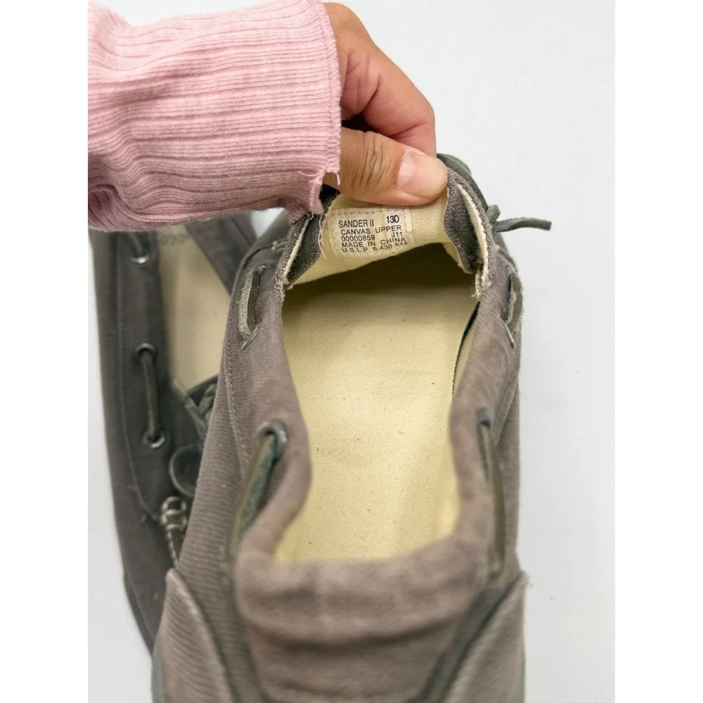 Polo Ralph Lauren Sander II Boat Shoes Grey 00000859 Mens Size 13D No Box